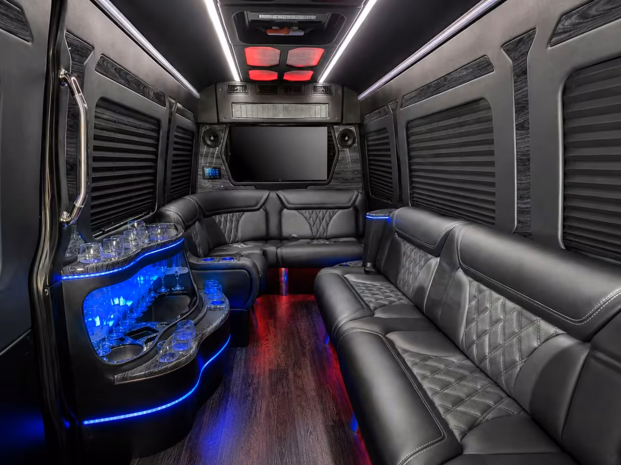 14 passenger sprinter limousine interior