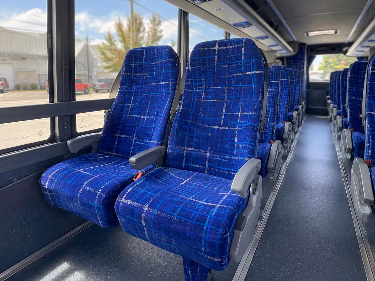 houston charter bus interior
